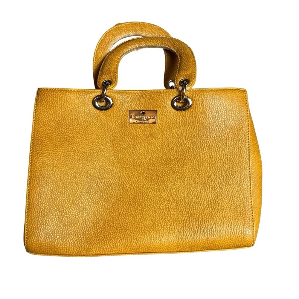 Kate Spade Pebble Leather Handbag Crossbody In Mustard Yellow